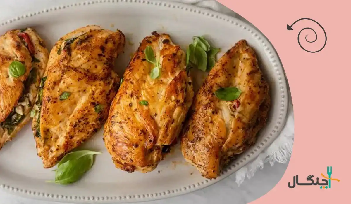 طرز تهیه فیله مرغ شکم‌ پر