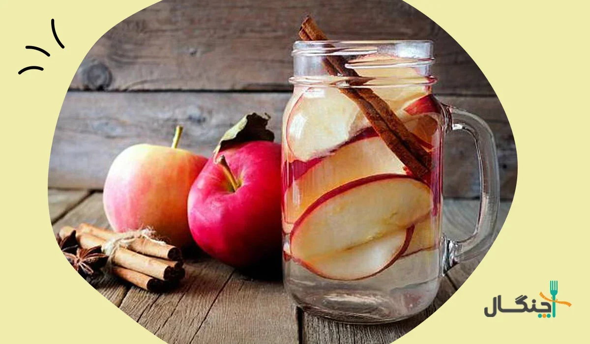 دتاکس واتر با سیب و دارچین