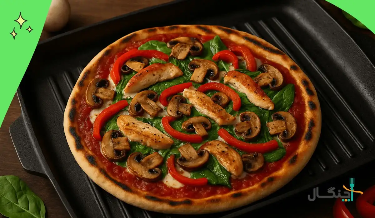 طرز تهیه پیتزا رژیمی با مرغ