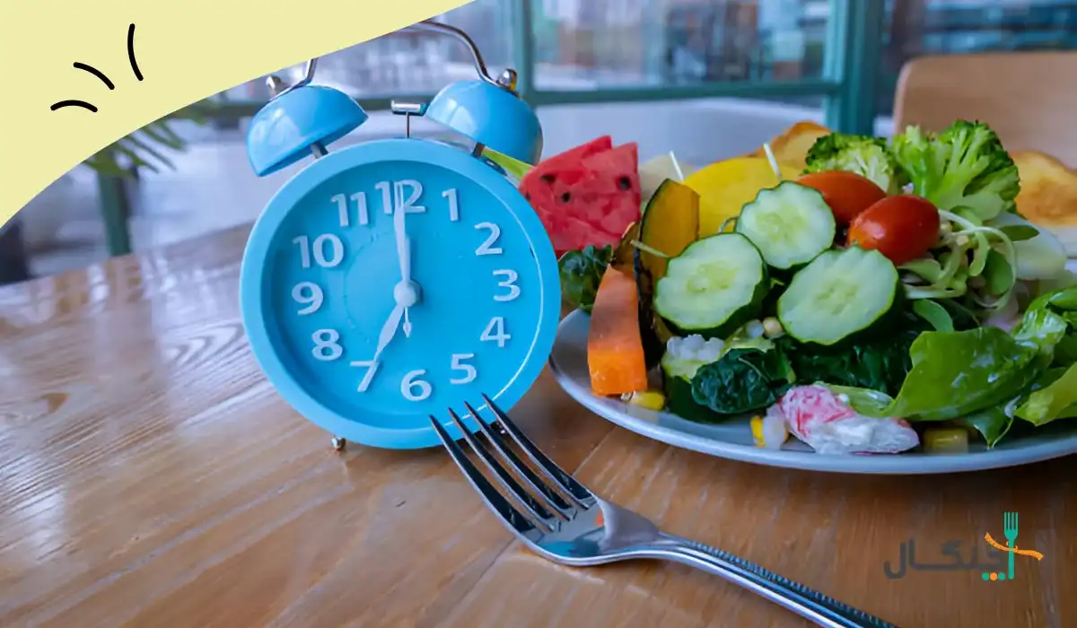 تصویر غذای مناسب فستینگ و ساعت